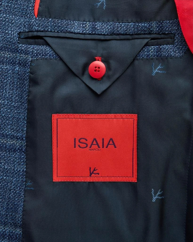 Isaia Men's Blue Windowpane Check Sports Jacket 5
