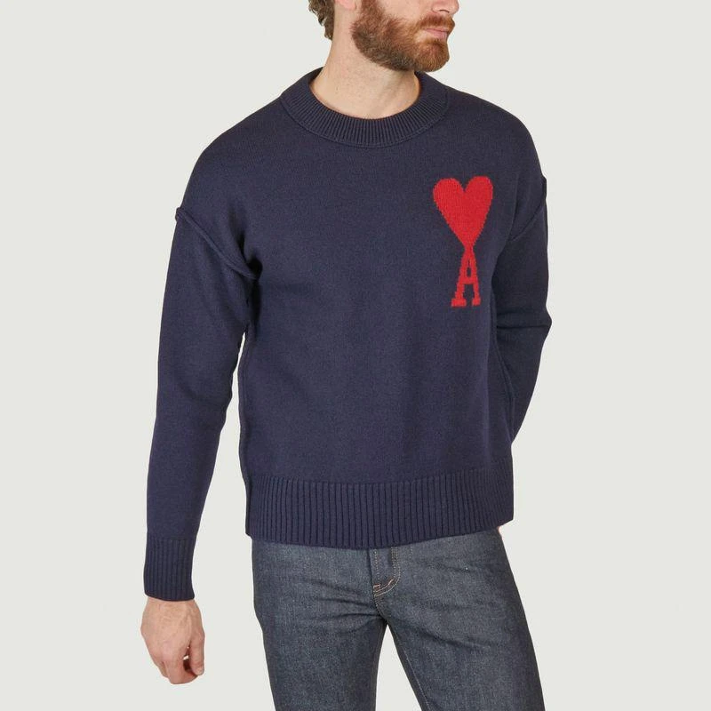 AMI Paris Pullover from ADC NIGHT BLUE RED AMI PARIS 1