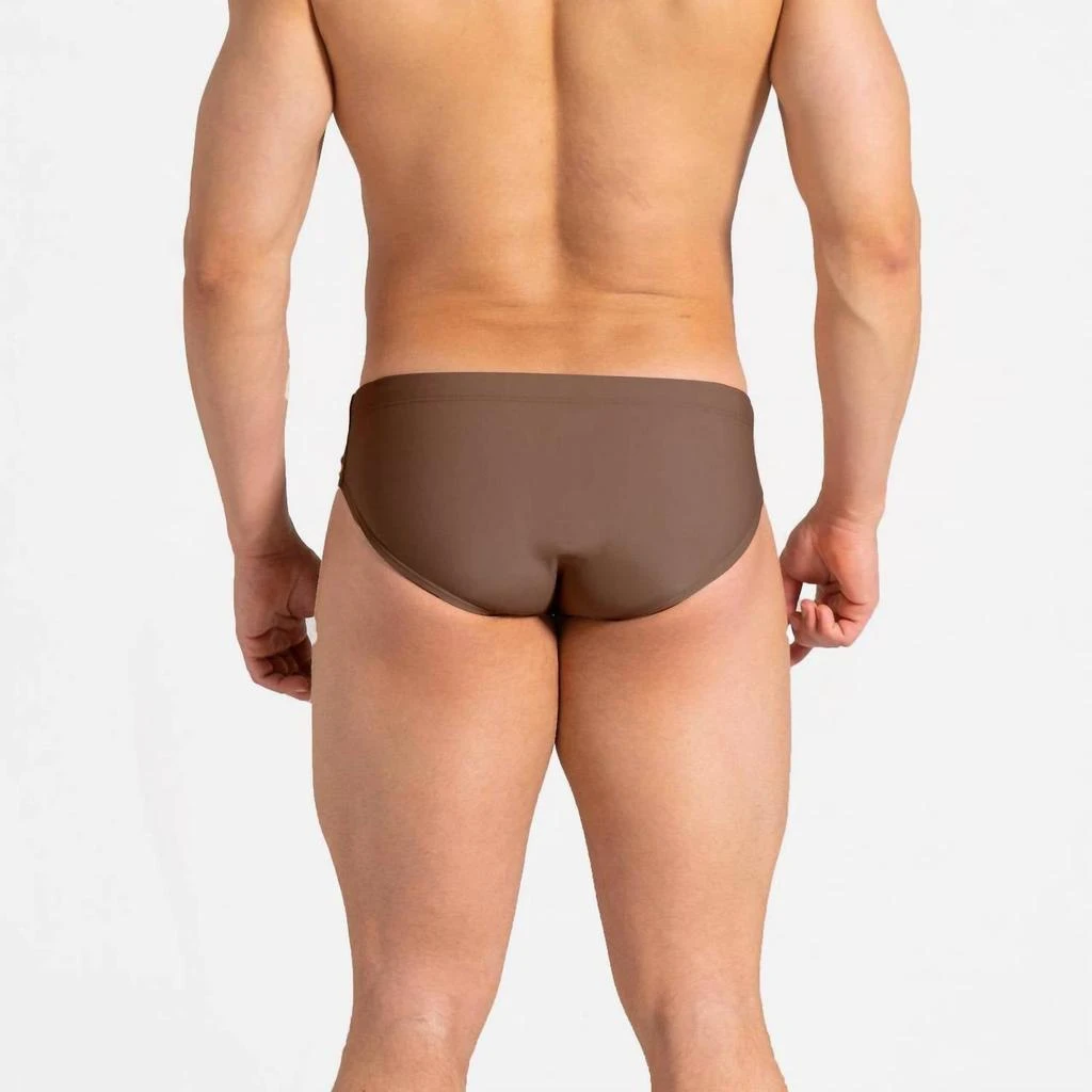 Abreu Clothing Men's Slim Swim Brief In Espresso 2