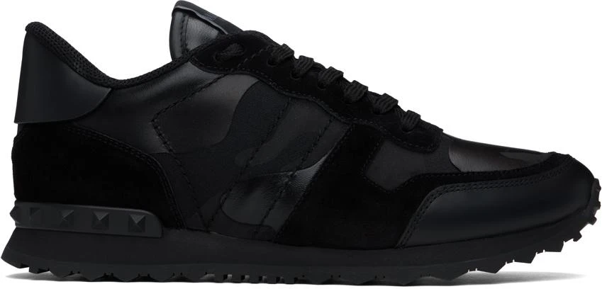 Valentino Black Camouflage Rockrunner Sneakers 1