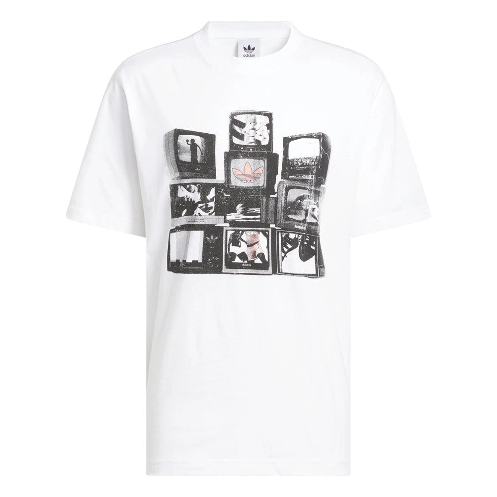 Adidas Vintage TV Graphic Crew Neck Short Sleeve T-Shirt