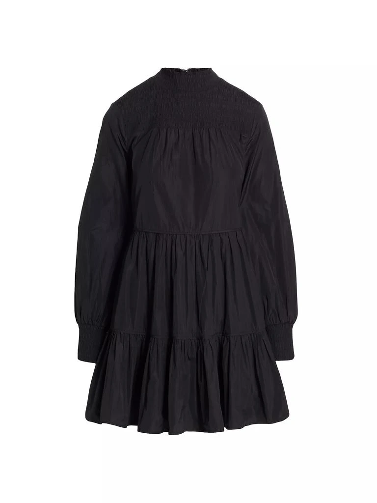 VERONICA BEARD Vigore Smocked High-Neck Dress 1