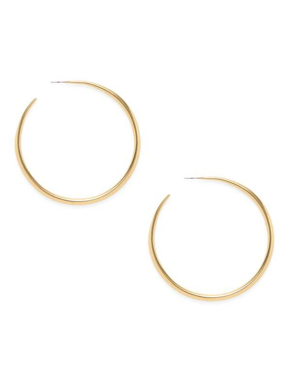 AVA & AIDEN 12K Goldplated Large Half Hoop Earrings 1