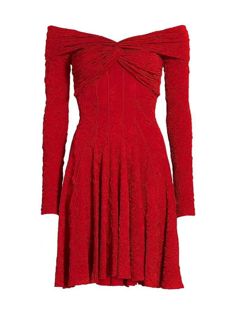 PRABAL GURUNG Textured Off-the-Shoulder Minidress 1