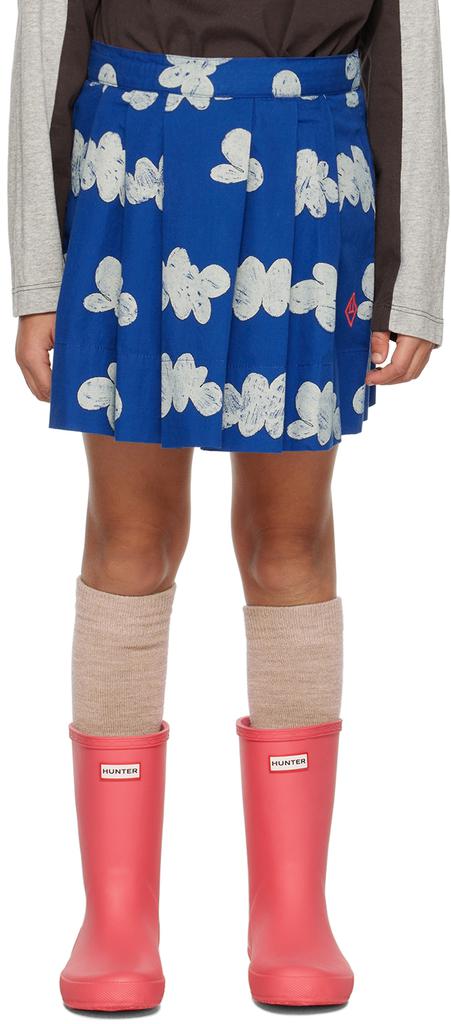 The Animals Observatory Kids Blue Cloud Skirt