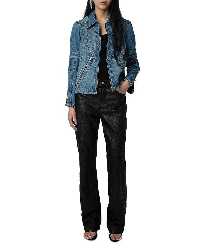 Zadig & Voltaire Bons Zippered Denim Jacket 2