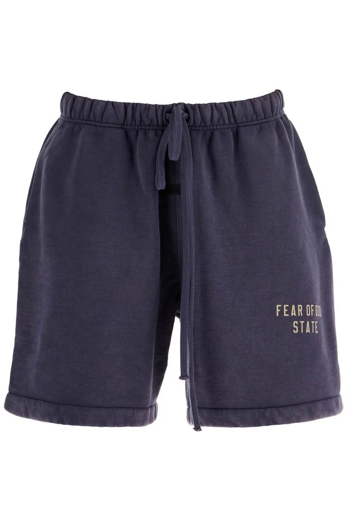 Fear of god High-waisted Navy Blue Cotton Sports Shorts 1