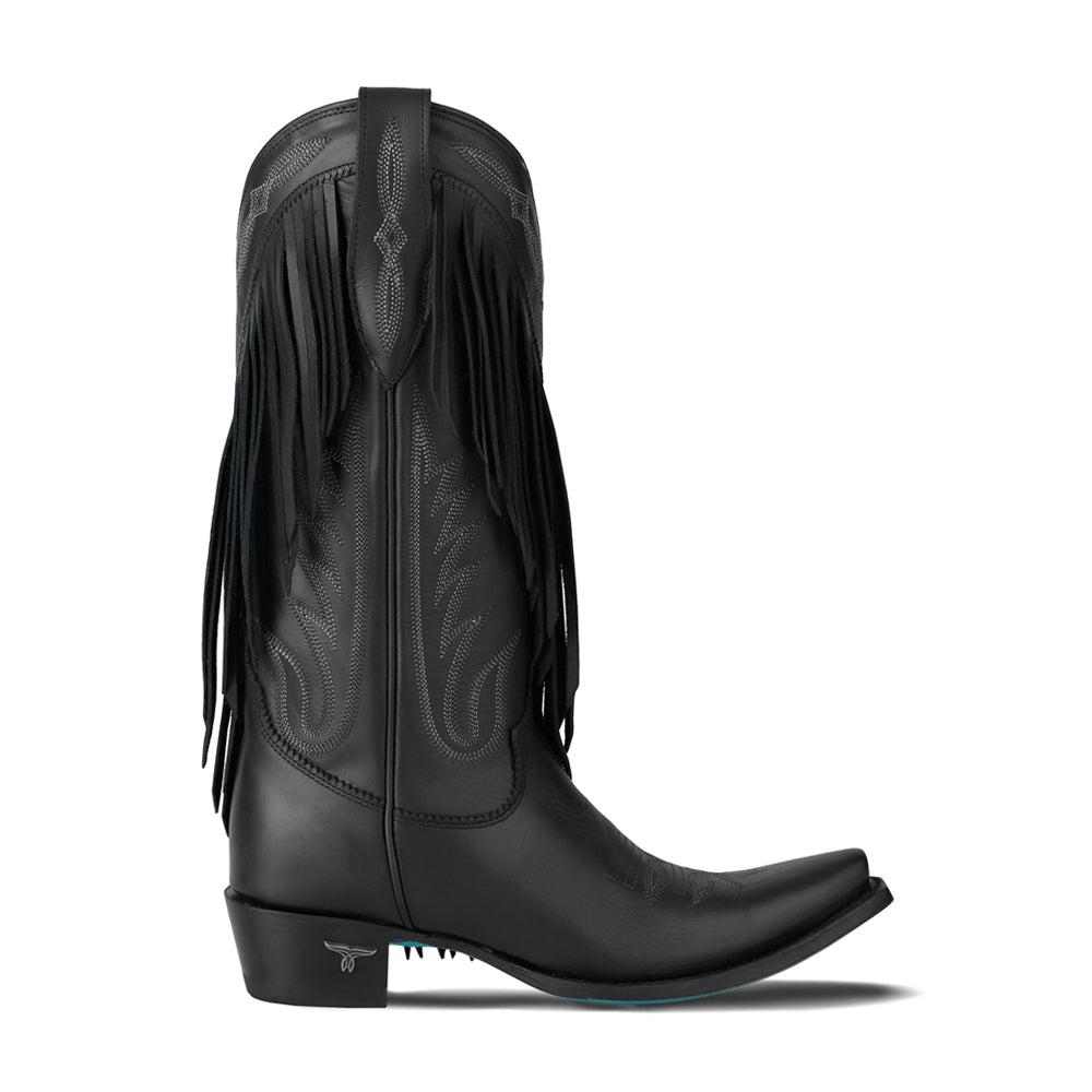 LANE Senita Falls Fringe Embroidered Snip Toe Cowboy Boots