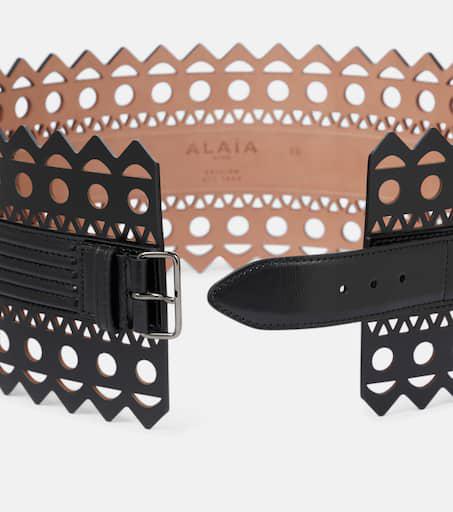 ベルト ALAIA LEATHER CORSET BELT Leather corset belt in black - Alaia | Mytheresa