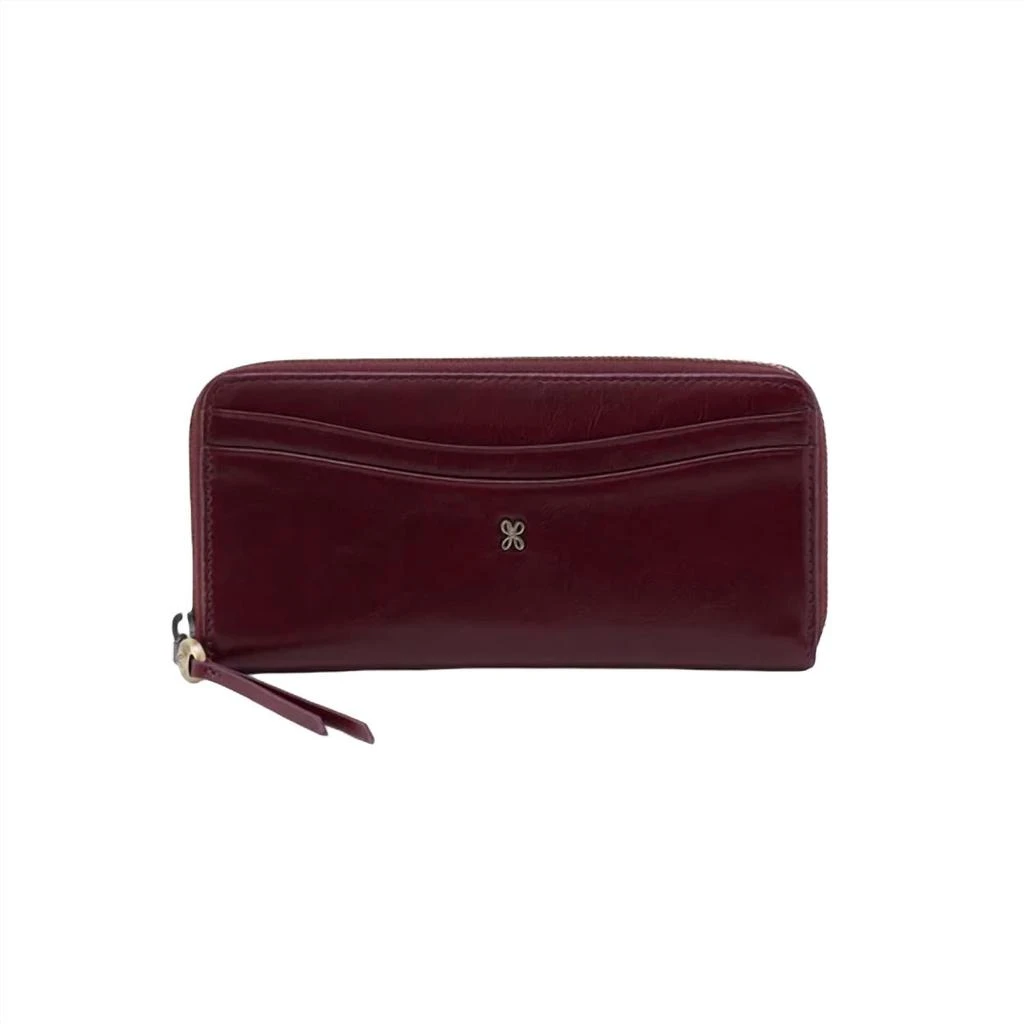 Hobo Women's Max Large Zip Around Wallet In Merlot 1