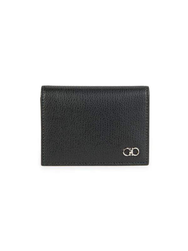 Salvatore Ferragamo Double Gancini Leather Bifold Card Case 1