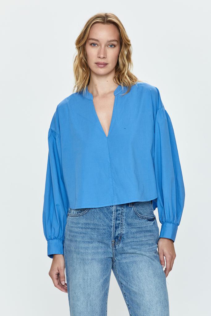 Pistola Denim Lou Puff Sleeve Shirt - Blue Belle