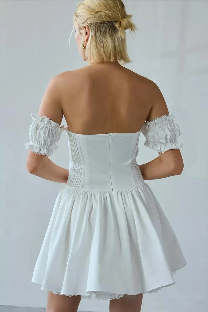 Glamorous Glamorous Drop-Waist Corset Lace-Trim Mini Dress 4