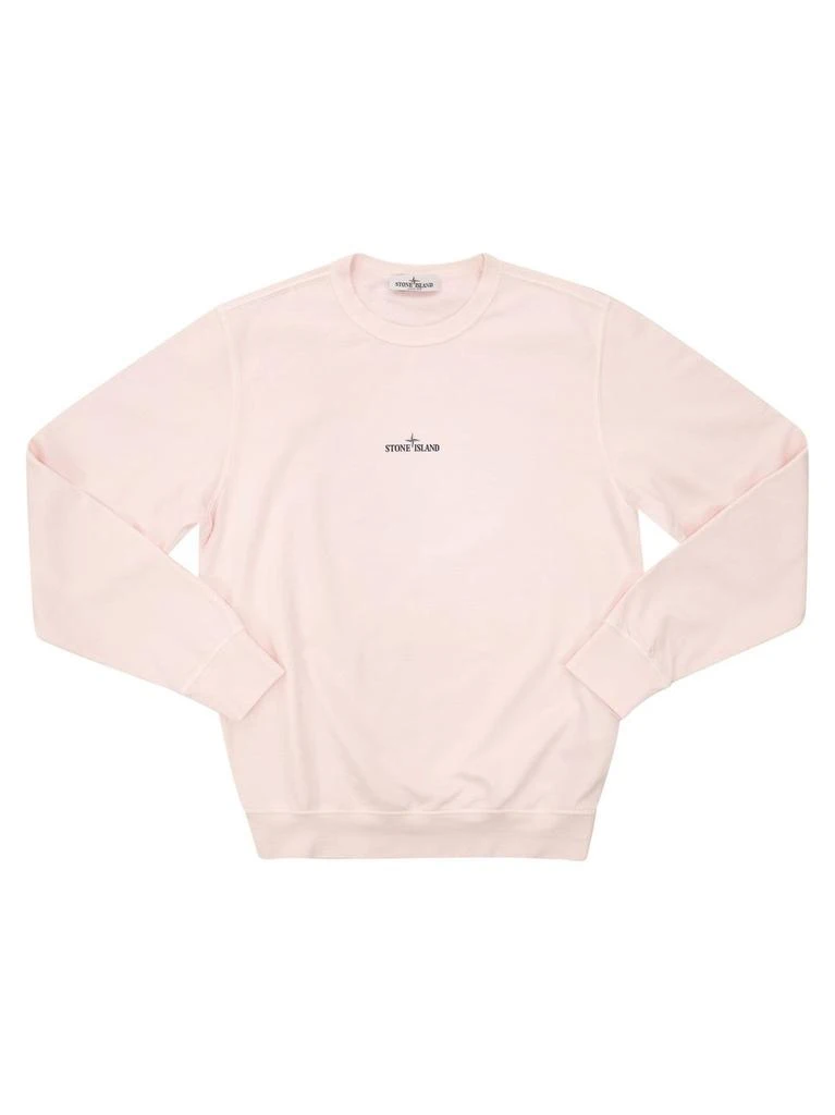 Stone Island Junior Stone Island Junior Logo Printed Crewneck Sweatshirt