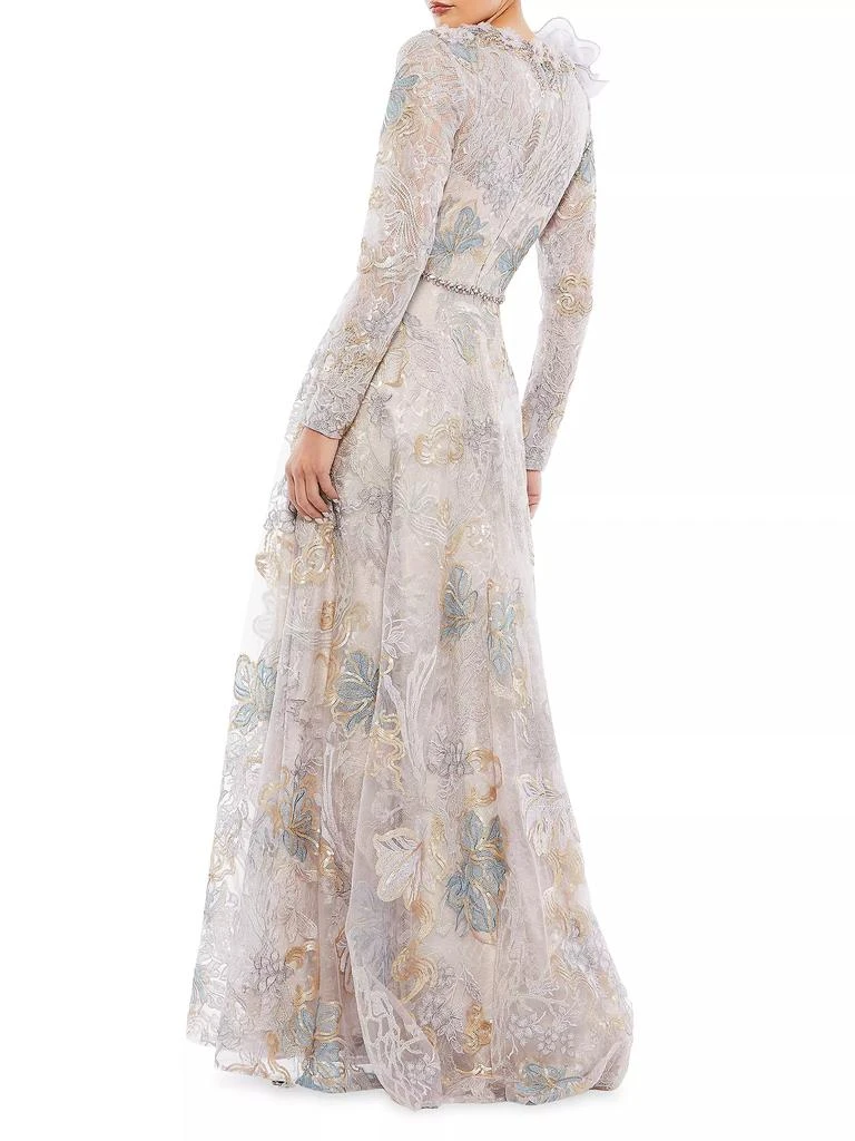 Mac Duggal Embellished Rose-Applique Gown 2