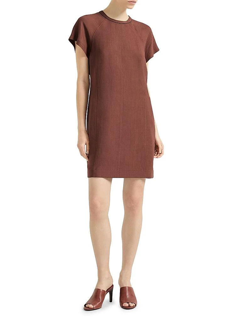 Brunello Cucinelli Viscose and Linen Fluid Twill T-Shirt Dress 2