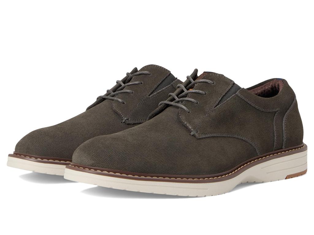 Nunn Bush Griff Plain Toe Oxford Lightweight and Comfortable for all Occasions Suede Lace-Up