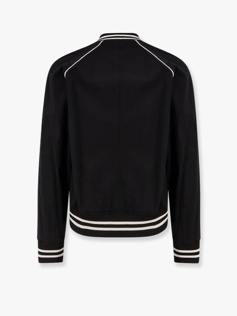 LANEUS Shiny cotton bomber with laneus embroidery