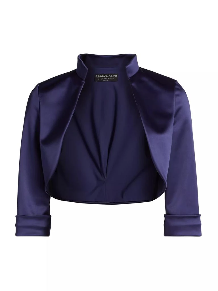 Chiara Boni La Petite Robe Amatista Satin Shrug 1