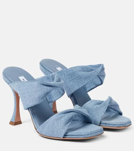 Aquazzura Twist denim mules 1