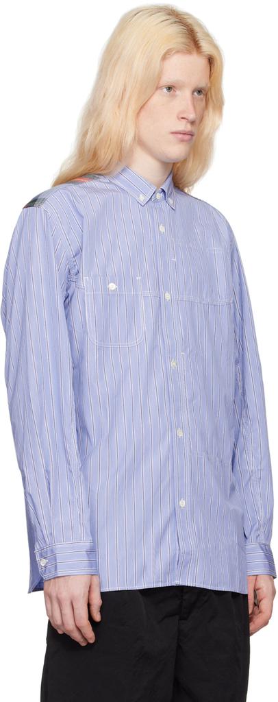 Junya Watanabe Blue Paneled Shirt