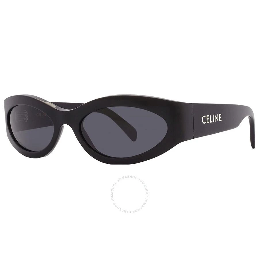 Celine Monochroms Grey Oval Ladies Sunglasses CL40288I 01A 56 3