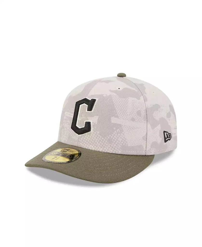 New Era Men's Light Beige/Olive Cleveland Guardians 2025 Armed Forces Day 59FIFTY Fitted Hat 1