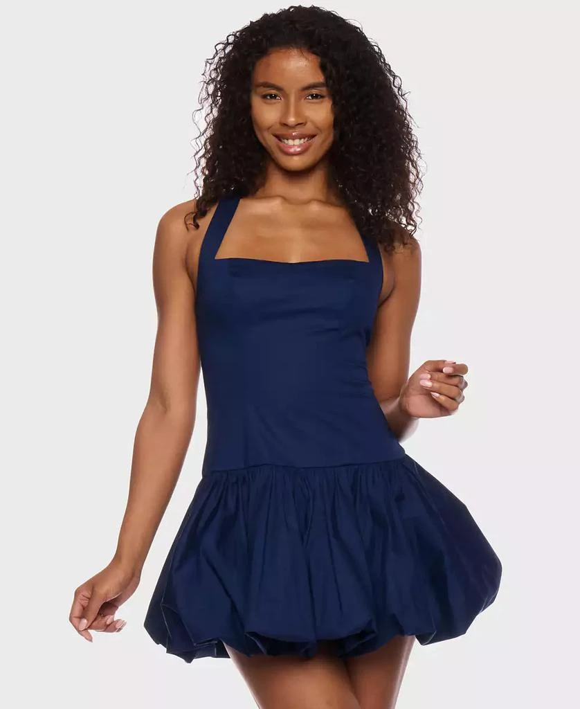 Alex & Sophia Juniors' Halter Bubble-Hem Mini Dress 1