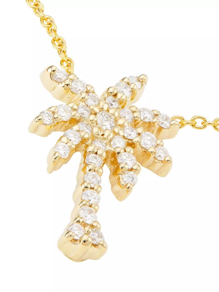 Roberto Coin Tiny Treasures 18K Yellow Gold & Diamond Small Palm-Tree Pendant Necklace 4