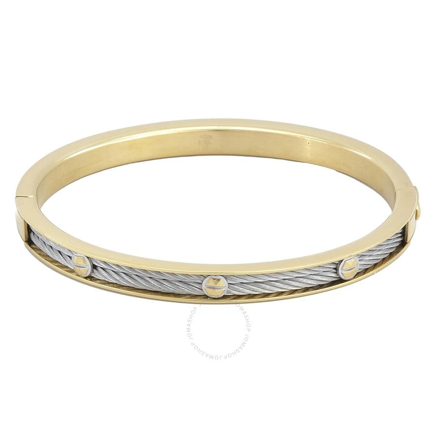 Charriol Forever Eternity Yellow Gold PVD Steel Cable Bangle 1