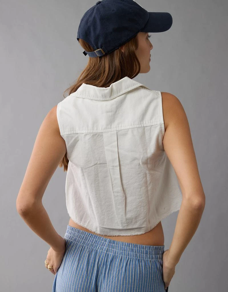 AE AE Collared Button-Up Tank Top 5