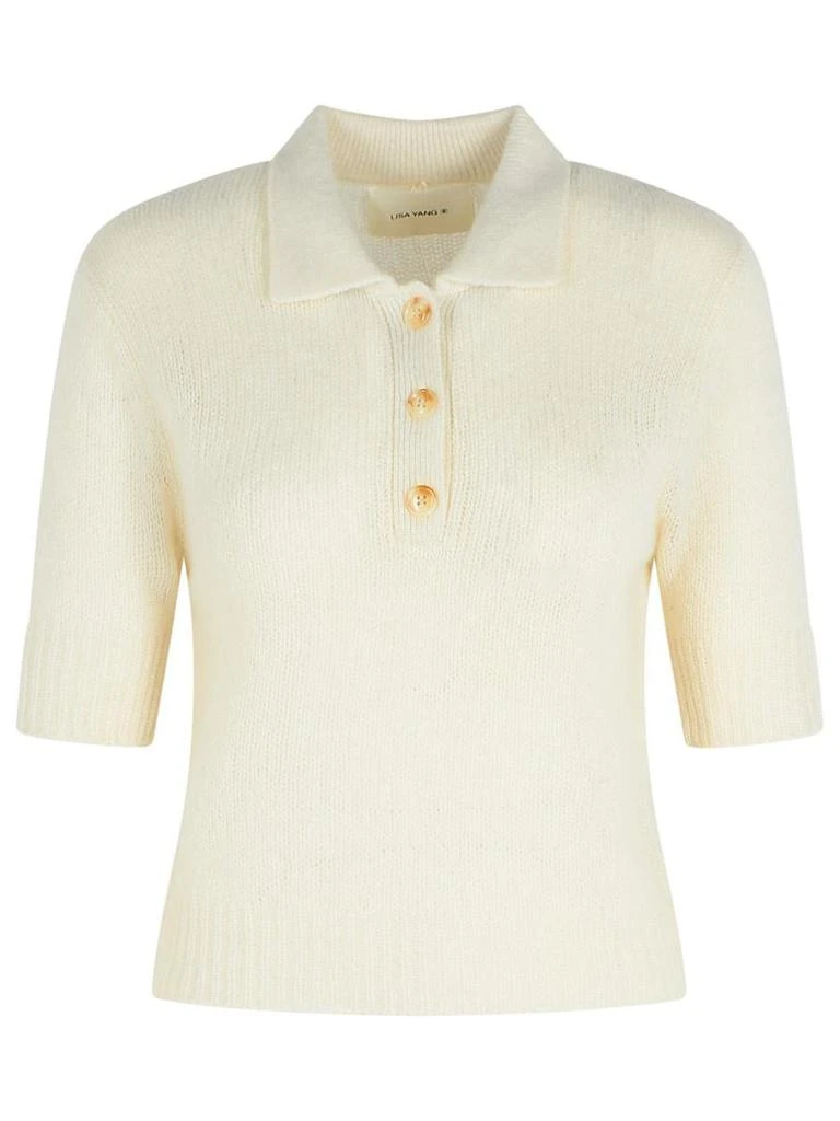 Lisa Yang Lisa Yang 'Masy' Cream Silk Blend Sweater 1