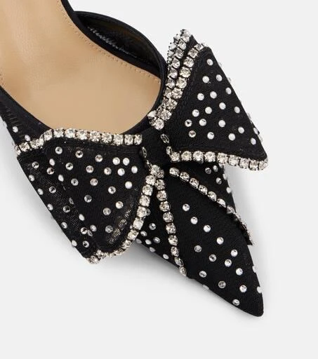Mach & Mach Le Cadeau embellished mesh slingback pumps 5