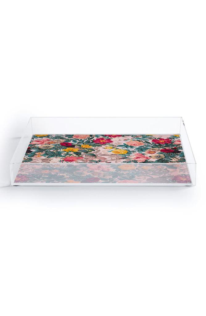 DENY Designs Burcu Korkmazyurek Summer Botanical Acrylic Tray