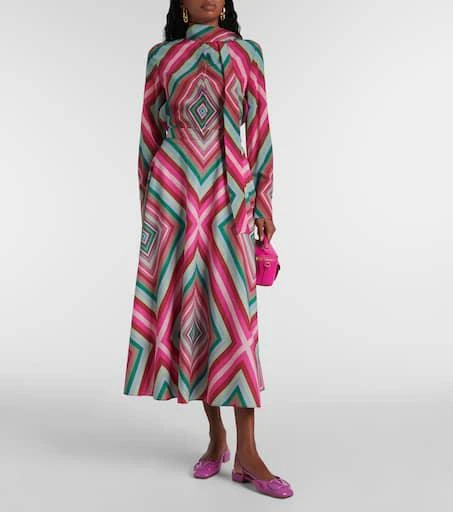 Valentino Rhombus 75 cotton poplin maxi skirt 2