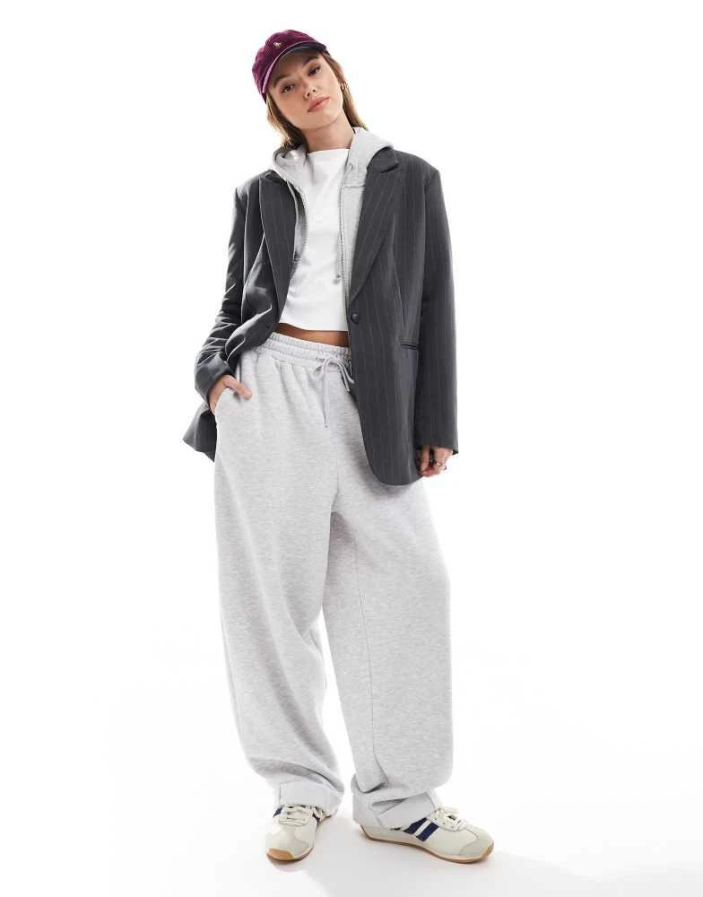 ASOS ASOS DESIGN tailored relaxed blazer in charcoal stripe 2