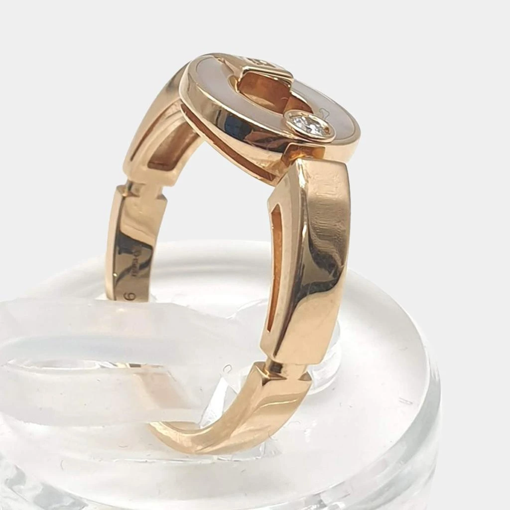 BVLGARI Bulgari Rose Gold Diamond Mother of Pearl Ring US 7.5 4