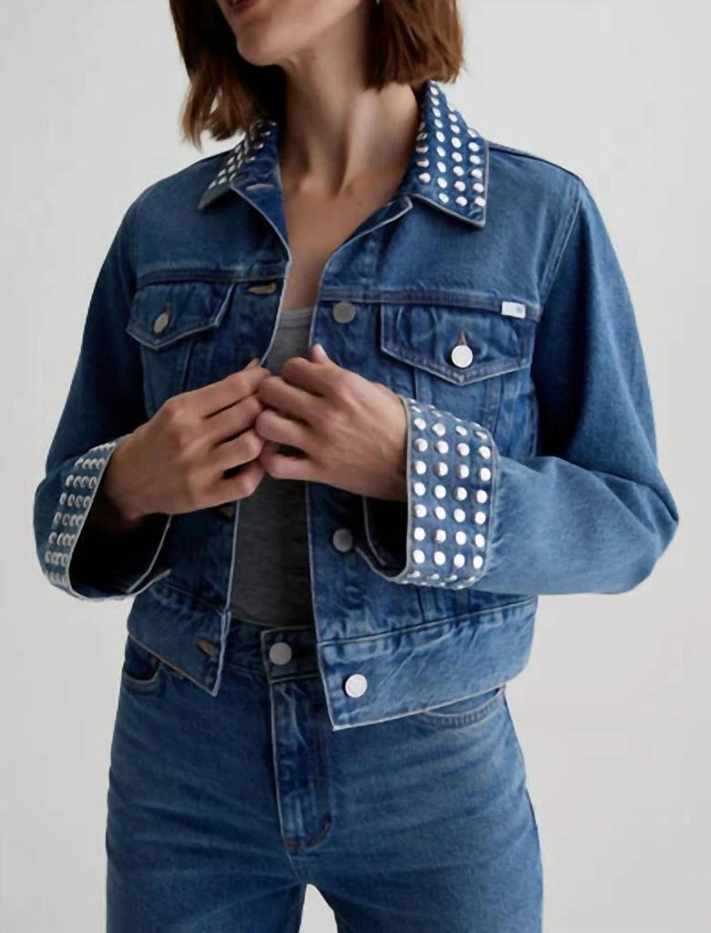 AG Jeans Ag Jeans - Studded Isa Cropped Trucker Jacket 3