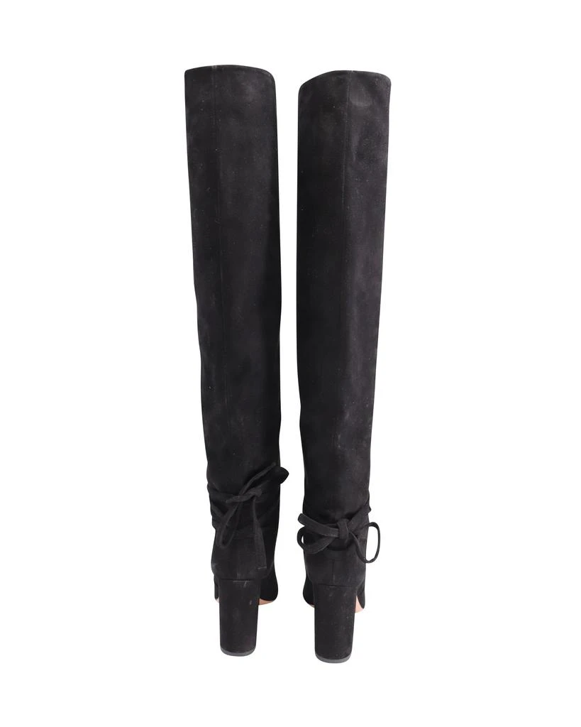 Aquazzura Milano 85 Boots in Black Suede 4
