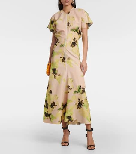 Victoria Beckham Floral midi dress 2