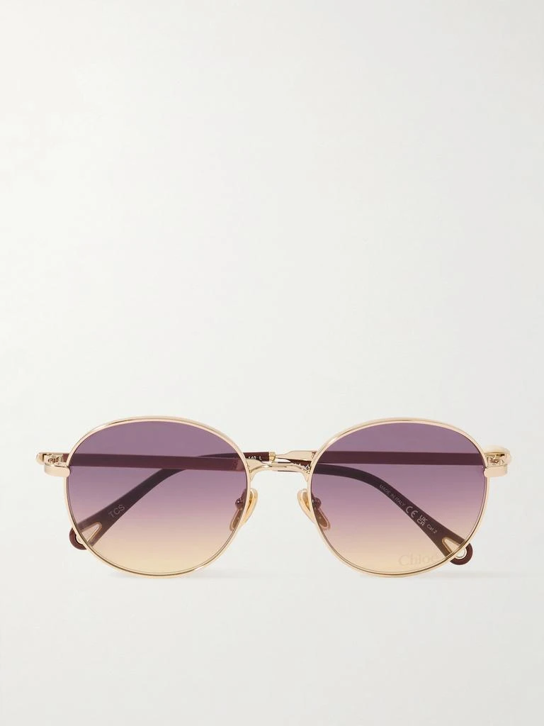 Chloé Aly Round-frame Gold-tone Sunglasses - Accessories  display picture 1