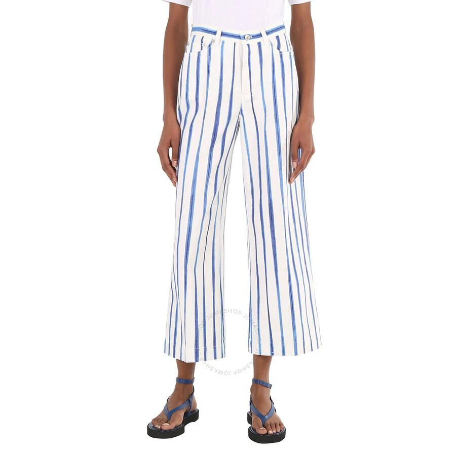 Ralph Lauren Ladies Striped Wide Cropped Trousers 1