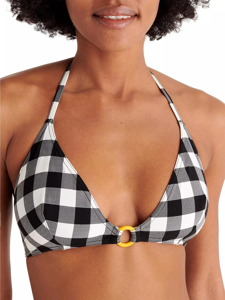 ERES Culture Gingham Triangle Bikini Top 5