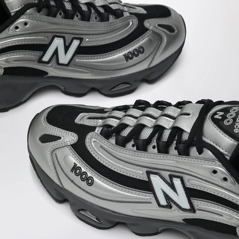 New Balance Sneakers 1000 SL in metallic silver leather 5