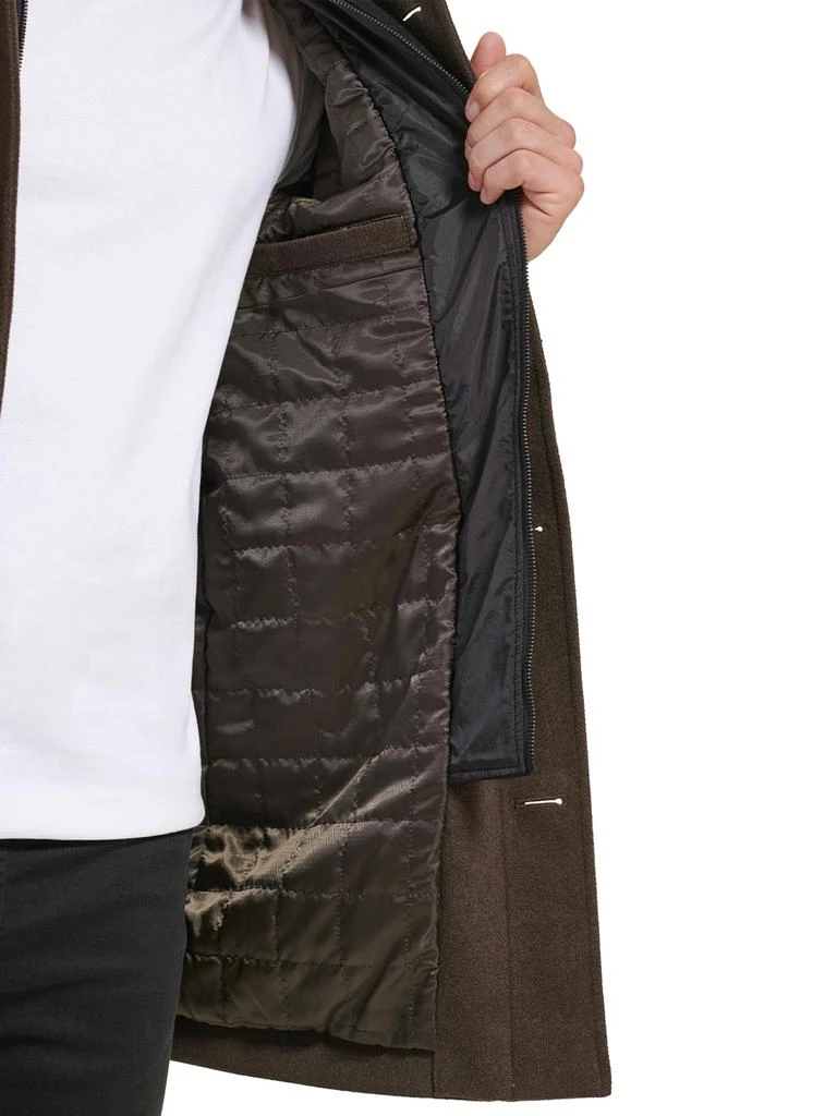 Kenneth Cole Mock Turtleneck Sweater Lined Wool Blend Coat 4