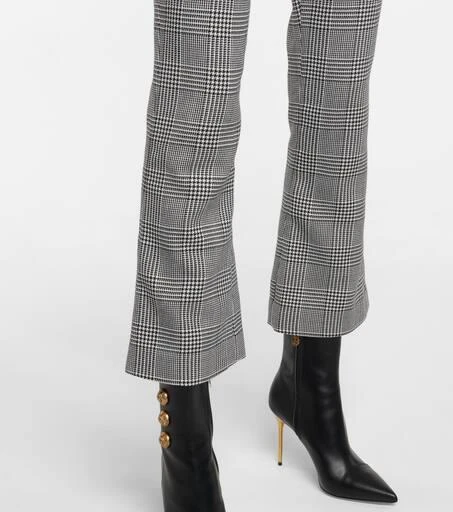 Balmain Mid-rise checked pants 5