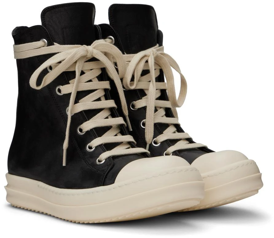 Rick Owens Black High Sneakers 4