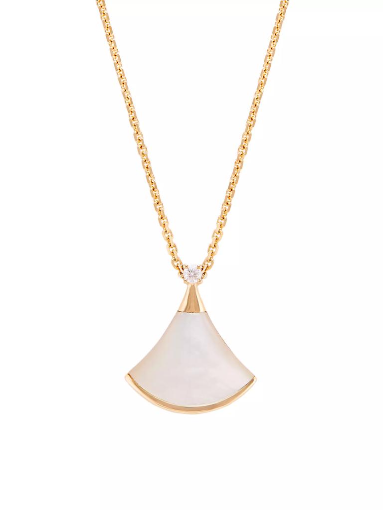 BVLGARI Divas' Dream 18K Rose Gold, Mother-Of-Pearl & Diamond Pendant Necklace