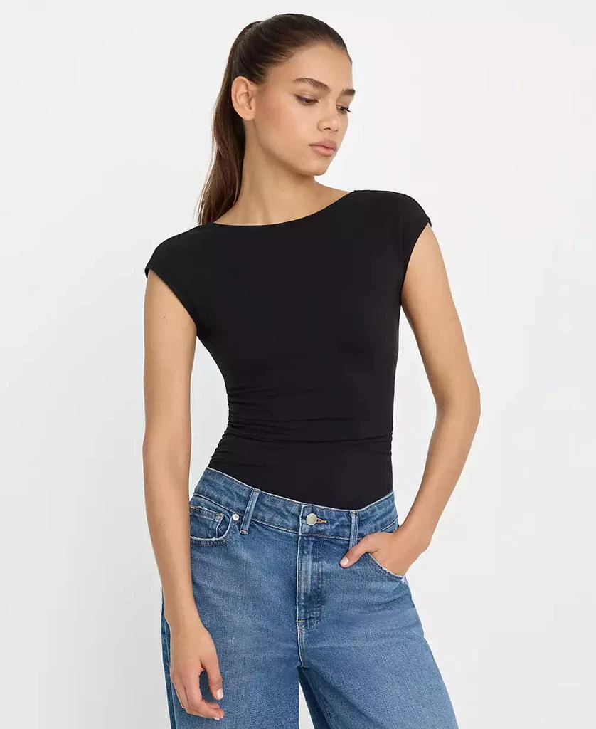 Good American Women
s Super Stretch Open Back Body Suit