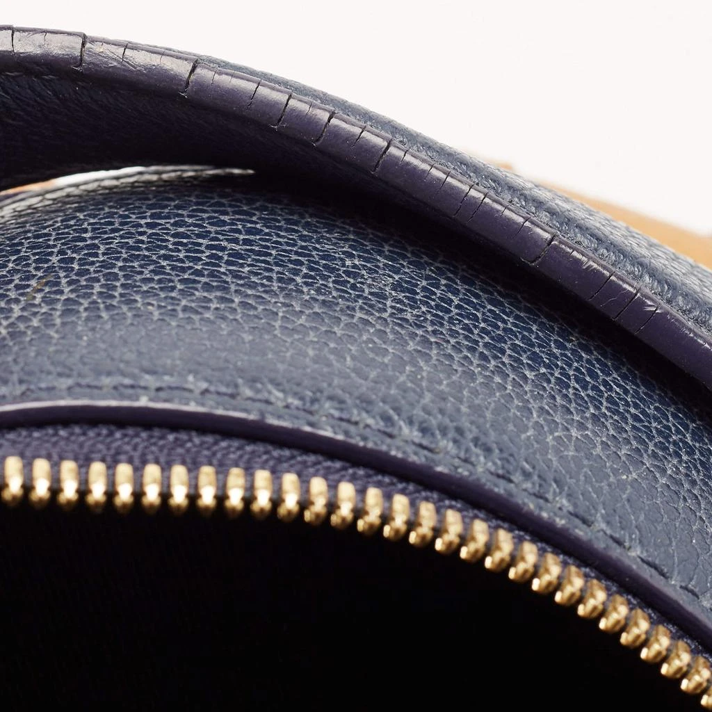 MCM MCM Navy Blue/Tan Leather and Stark Visetos Coated Canvas Backpack 9